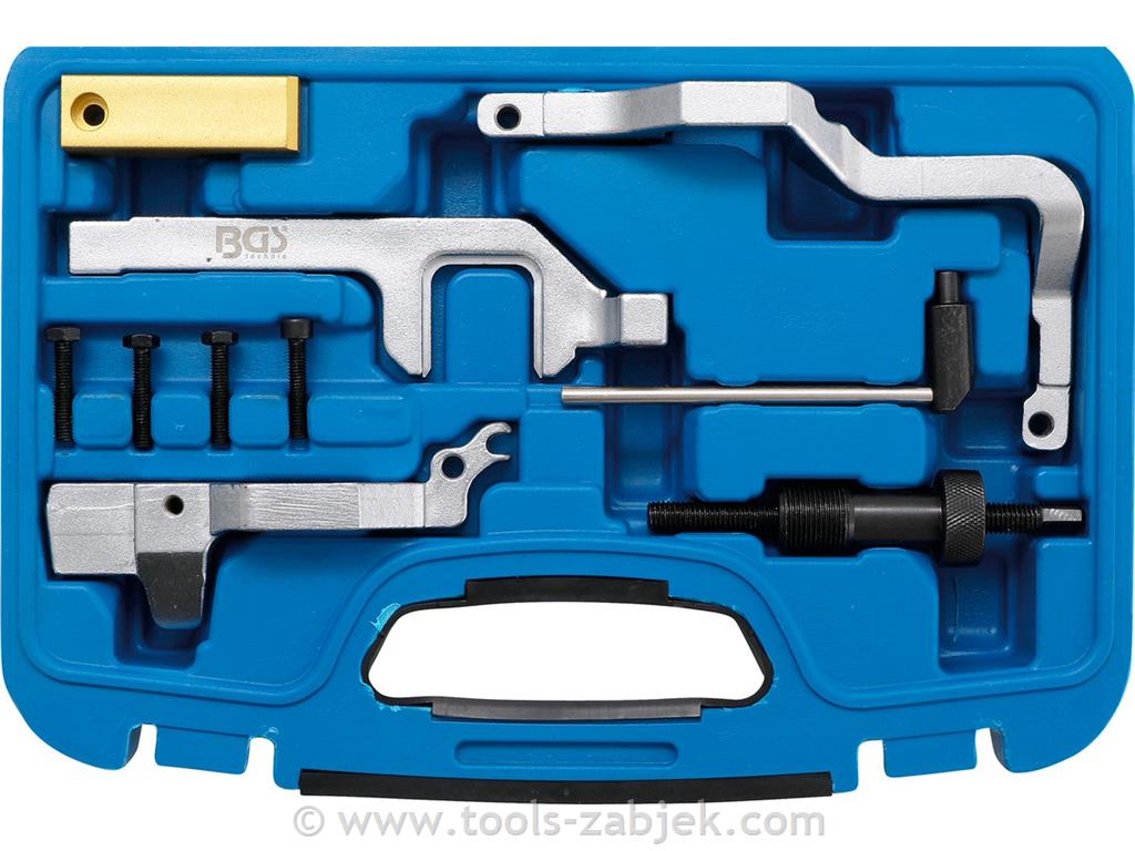 Engine timing tool set for Mini and PSA 