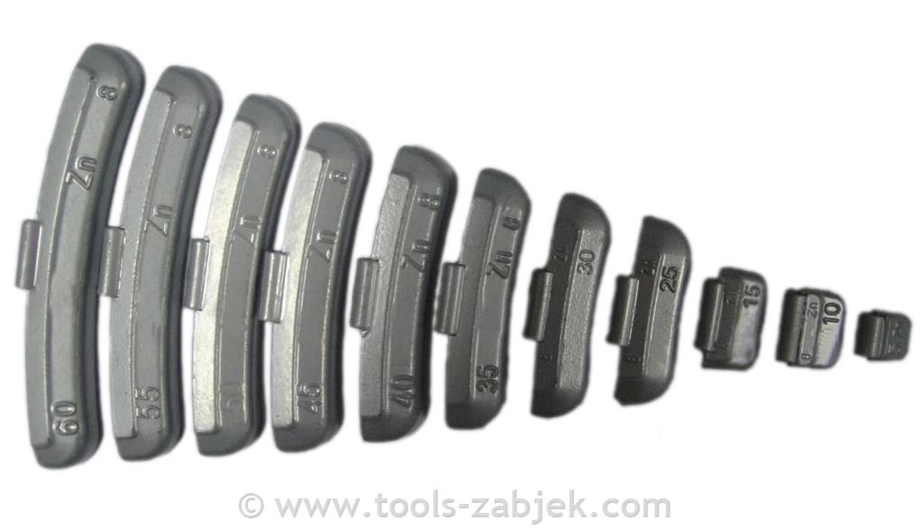 Wheel balancing weights 5 gr - 60 gr 