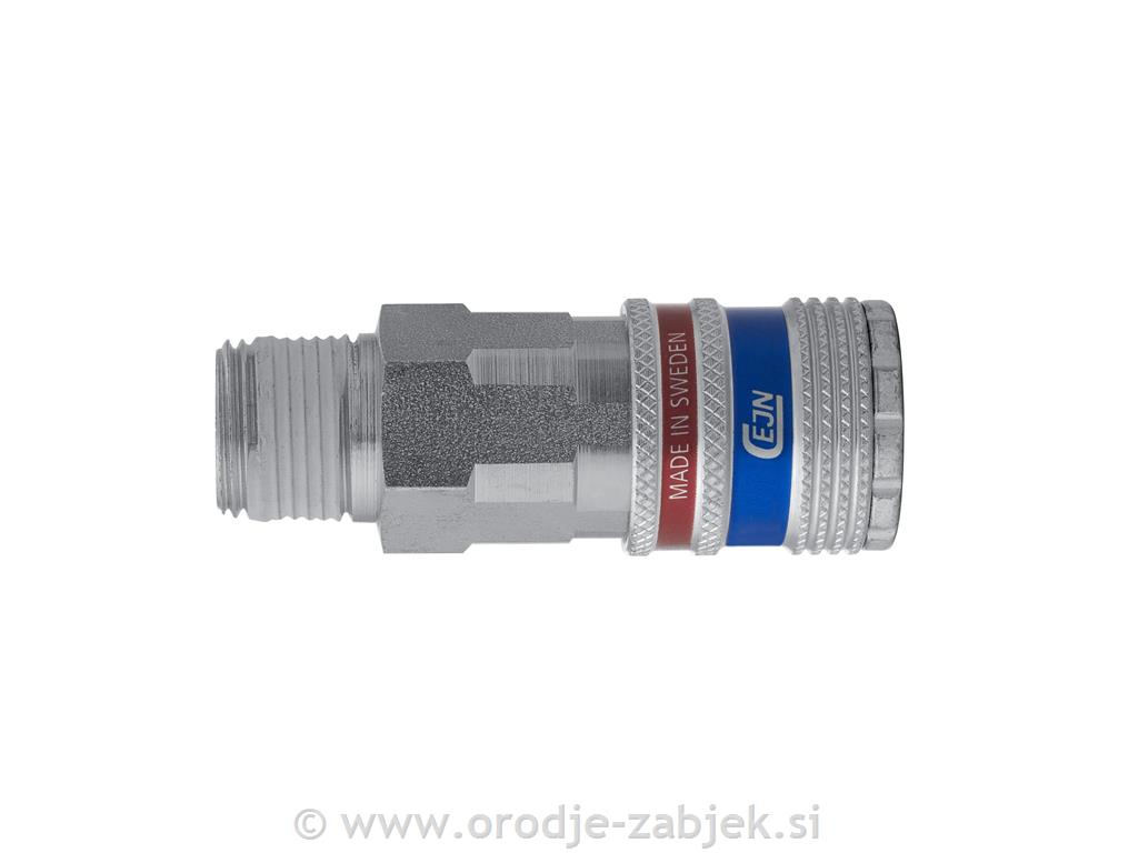 Quick coupling DN 7,2 with external thread eSafe 