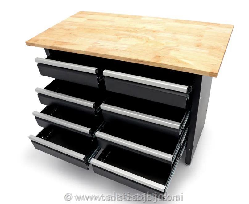 Workbench with 8 drawers, 120 cm HB