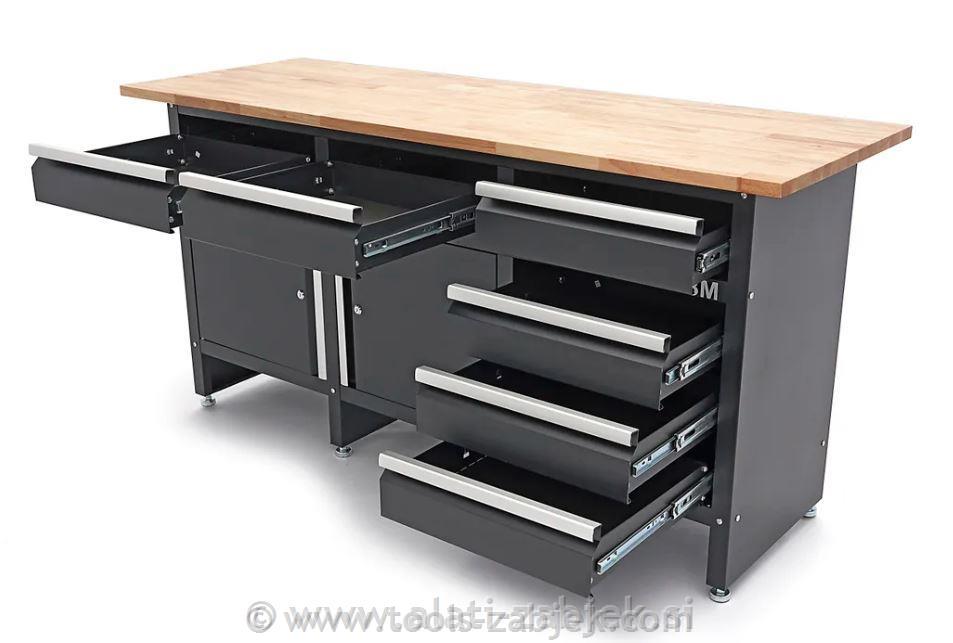 Workbench 171 cm with doors and drawers HB