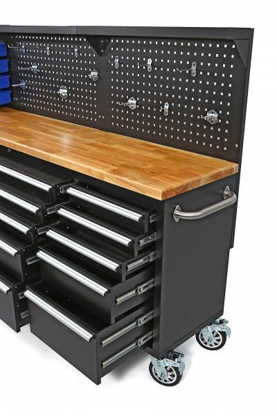 Tool trolley with back wall 215 cm HB