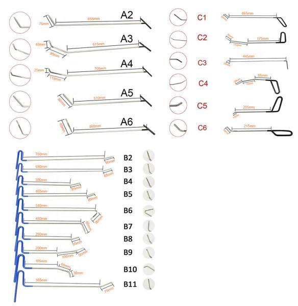 21-piece dent removal stick set HB