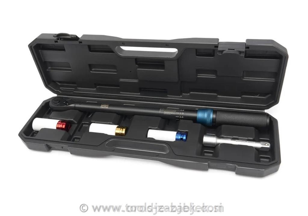 Moment ključ 40-210mm z nastavki HBN