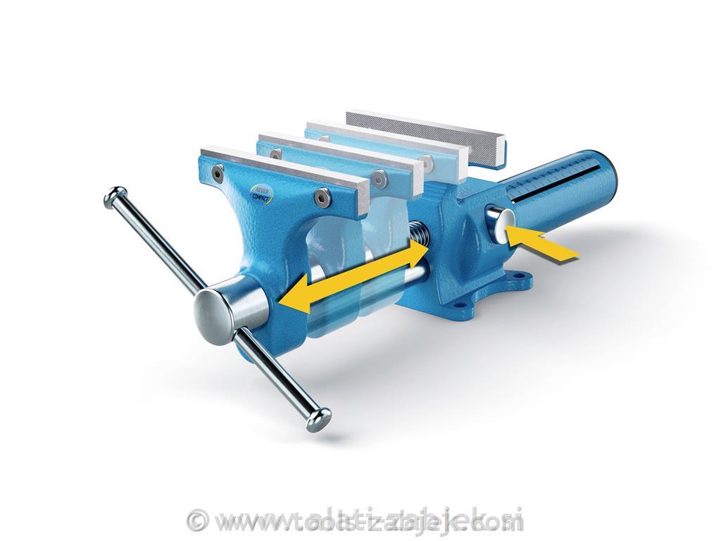 Compact quicklaunch vice 120 mm HEUER