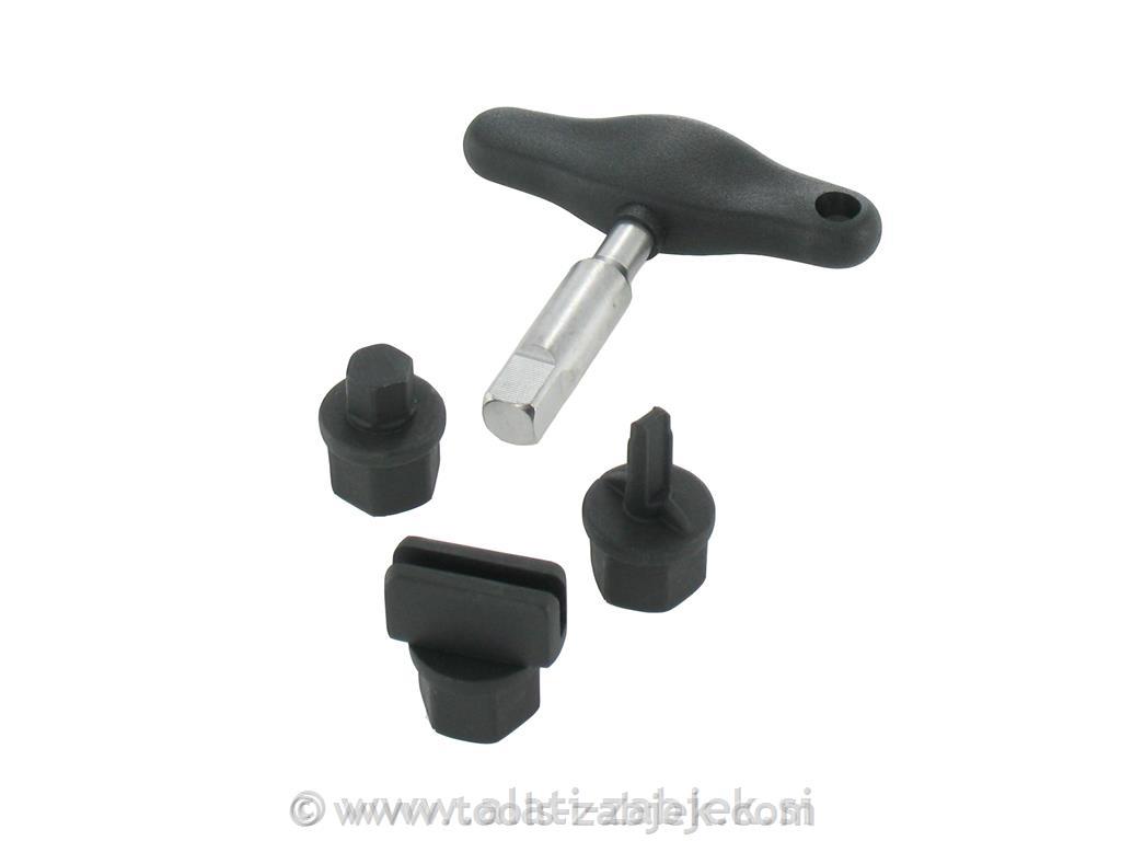 Set of wrenches for oil drain plugs AG-FORD-BMW-PSA HUBITOOLS