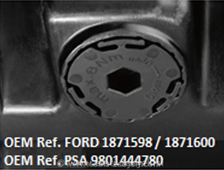 Set of wrenches for oil drain plugs AG-FORD-BMW-PSA HUBITOOLS