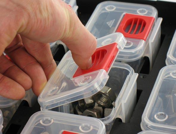 Tool sorting case with transparent drawers HUBITOOLS