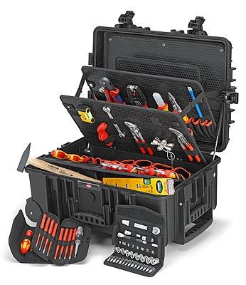 63-piece robust and waterproof tool casefor electricians 00 21 37 KNIPEX