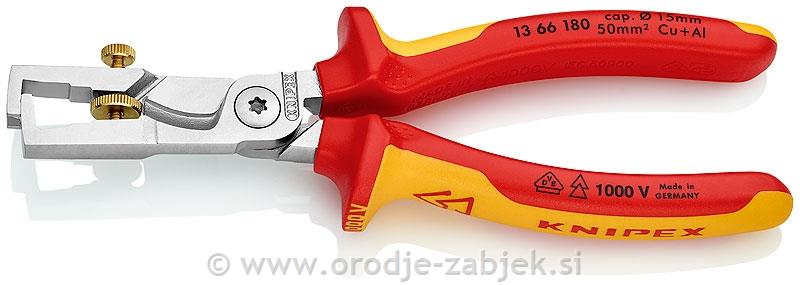 Insulation stripper with wire shears 1366 180 KNIPEX