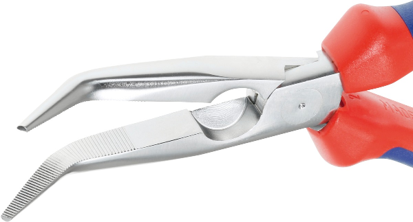 Bent nose chrome-plated pliers 26 22 200 KNIPEX
