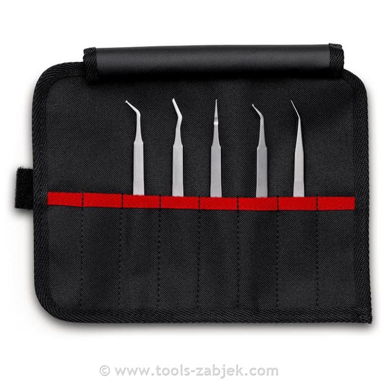 Positioning tweezers set SDM, 5-piece, 92 00 03 KNIPEX