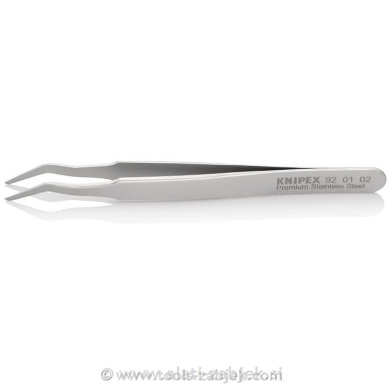 Precision tweezers, stainless steel, different types 92 01 XX KNIPEX