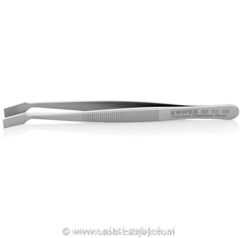 Precision tweezers, stainless steel, different types 92 01 XX KNIPEX