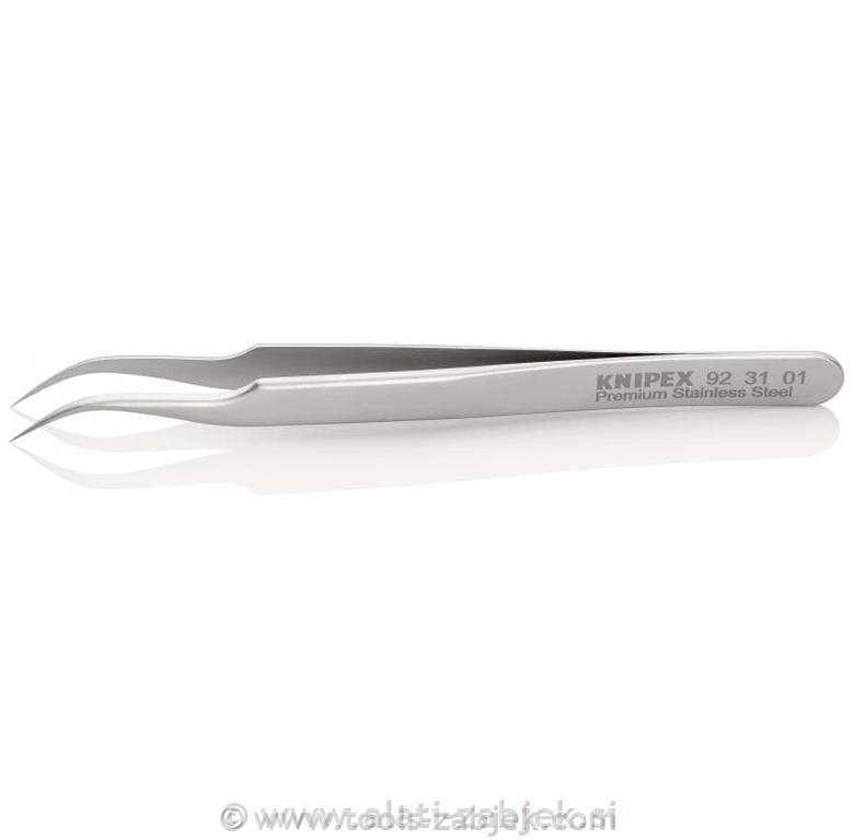 Gripping tweezers, curved 92 31 01 KNIPEX