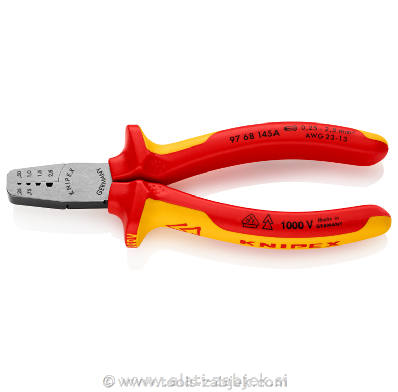 VDE pliers for crimping cable ends KNIPEX