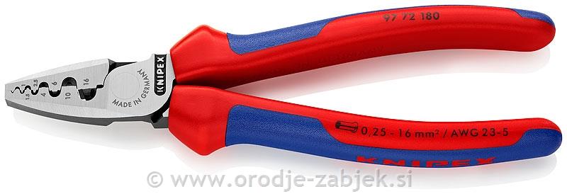 Crimping pliers for wire ferrules 97 72180 KNIPEX