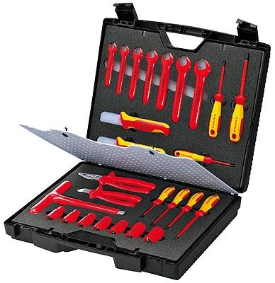 26-piece tool case with electricians' tools 98 99 12 KNIPEX