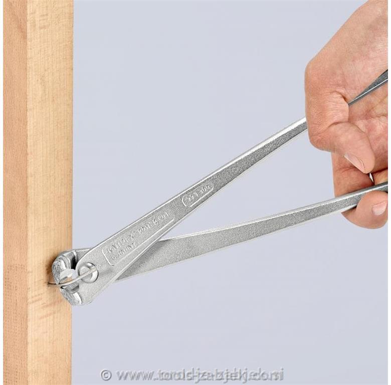 High leverage concreters' nipper, zinc-plated KNIPEX