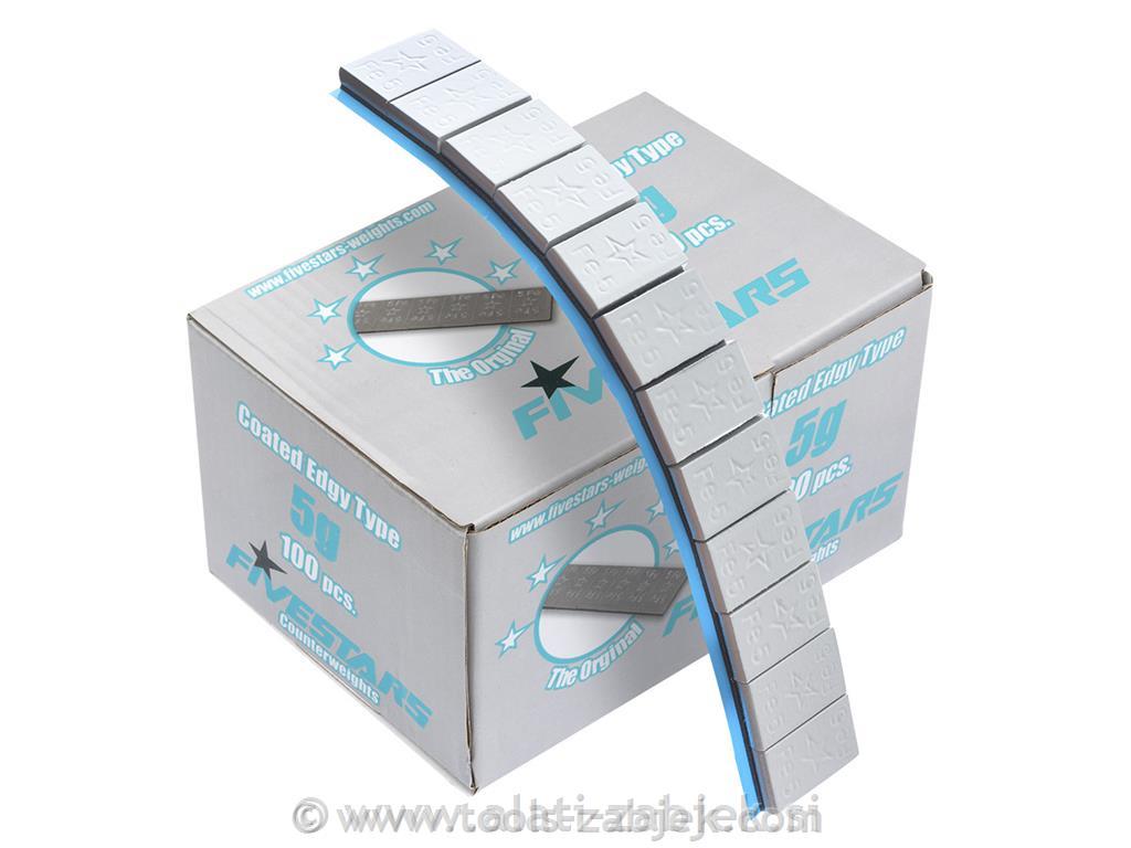 Adhesive weights coated 100x (12x5g) 