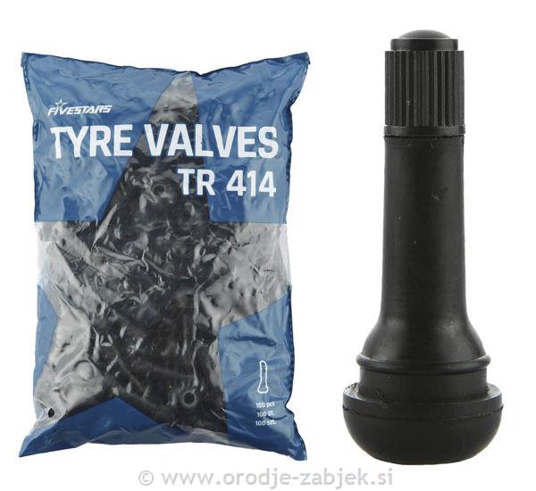 Tyre valve TR413 tubeless, 100 pcs RED LINE