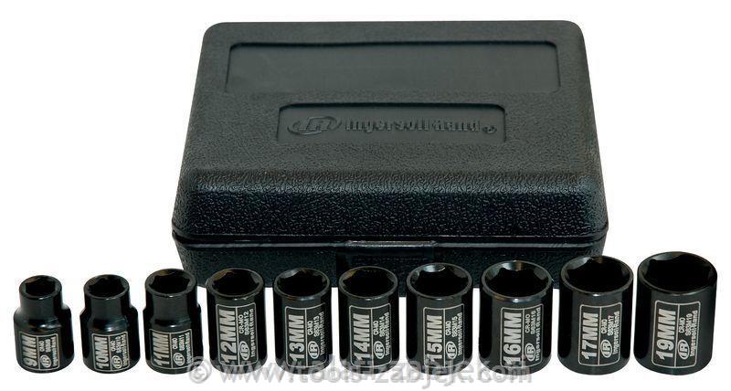 Impact socket set 3/8" 9-19 mm INGERSOLL RAND