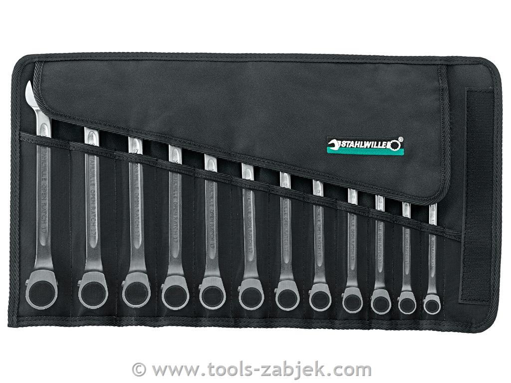 12- Delni set viličasto-obročnih ključev z ragljo STAHLWILLE
