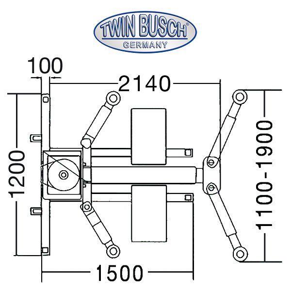 Electro-hydraulic single post lift 2,5T TWIN BUSCH