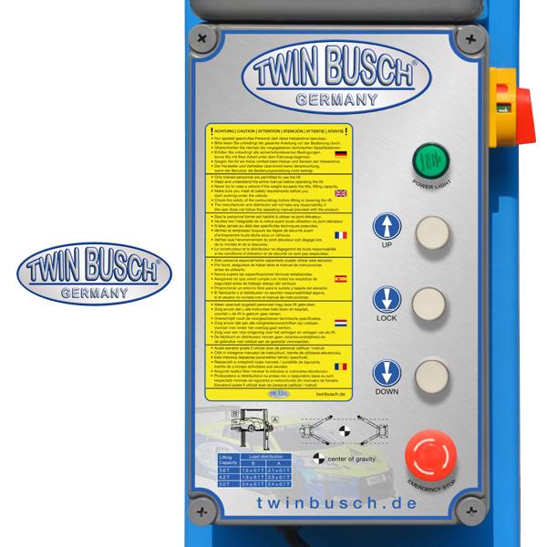 Electro-hydraulic two post lift 4,2T TWIN BUSCH