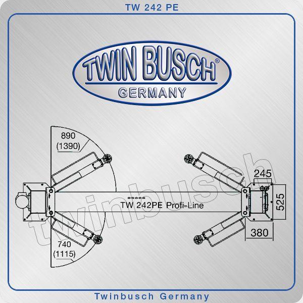Electro-hydraulic two post lift 4,2T TWIN BUSCH