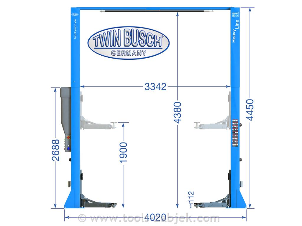 Electro-hydraulic two post lift 5T TWIN BUSCH