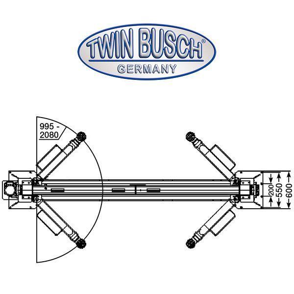Electro-hydraulic two post lift with topconnection bar, 6T TWIN BUSCH