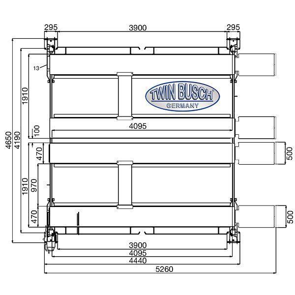 Four post parking lift 3,6T TWIN BUSCH