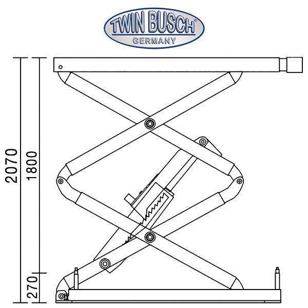 Electro-hydraulic scissor lift 3T TWIN BUSCH