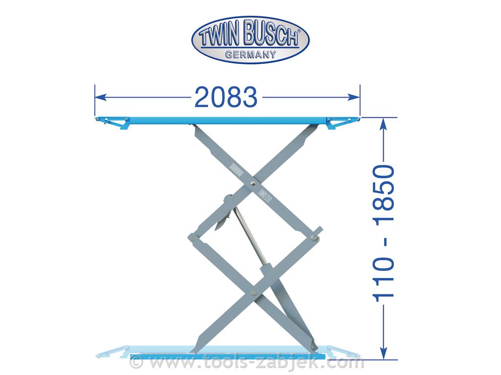 Electro-hydraulic scissor lift 3T TWIN BUSCH