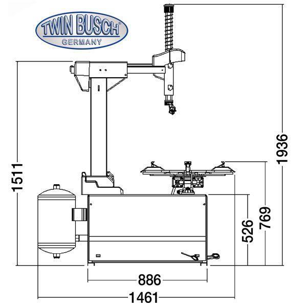 Tire changer for passenger cars TWIN BUSCH