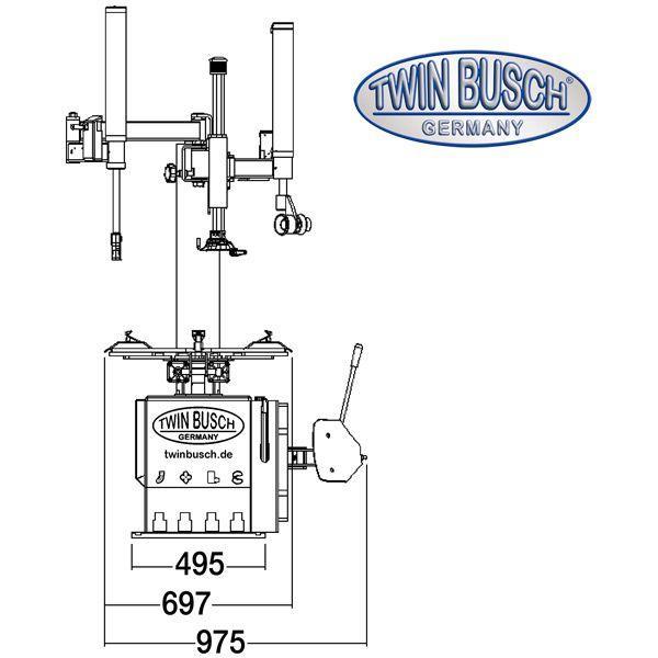 Tire changer for passenger cars TWIN BUSCH
