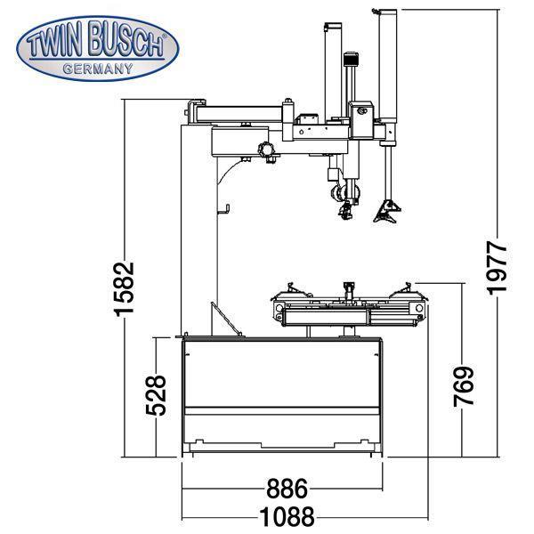 Tire changer for passenger cars TWIN BUSCH