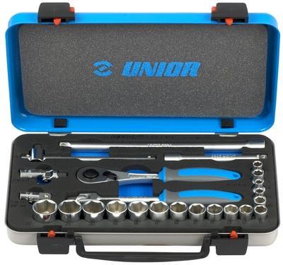 Socket set 3/8" in metal box - 239A UNIOR