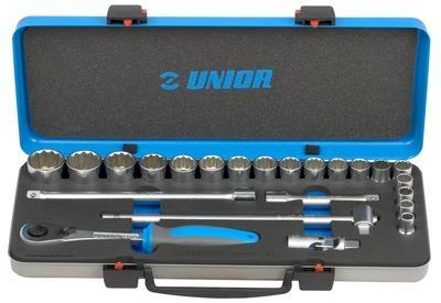 Socket set 1/2" in metal box - 190BI12P23 UNIOR