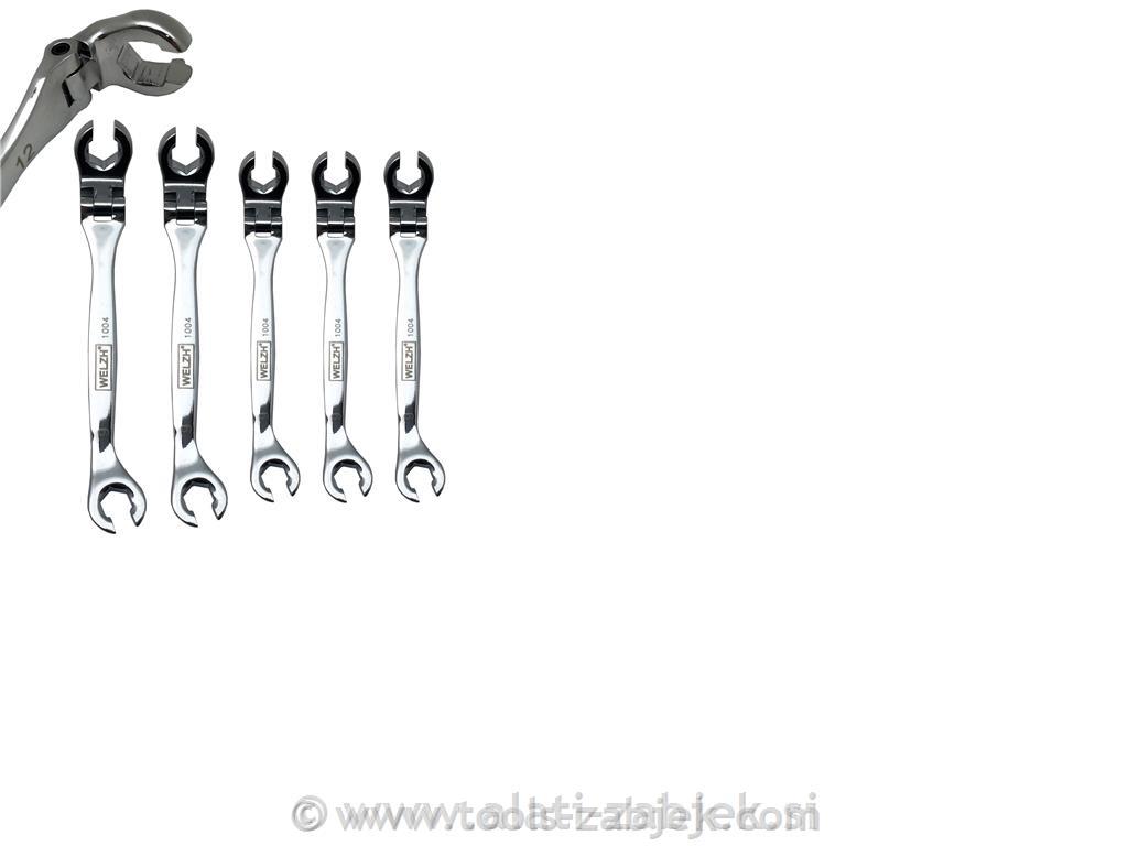 5-piece spanner set for pipe connections, offset WELZH