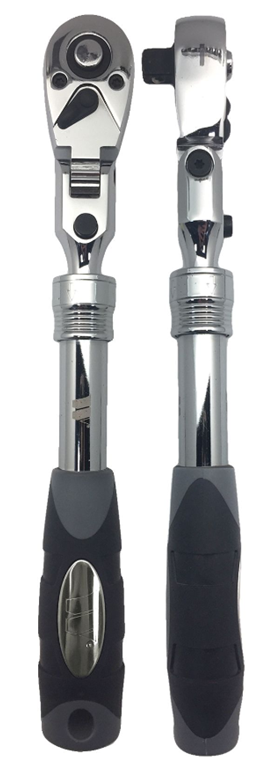 Ratchet; Telescopic, Flexi-Head & Lockable, 1/4''dr WELZH