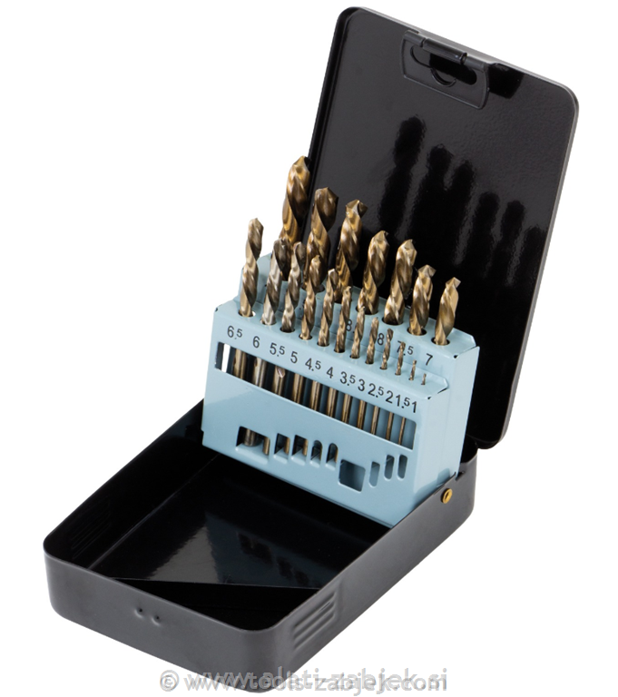 19-Piece Left Cutting Drill Bits 1-10MM WELZH