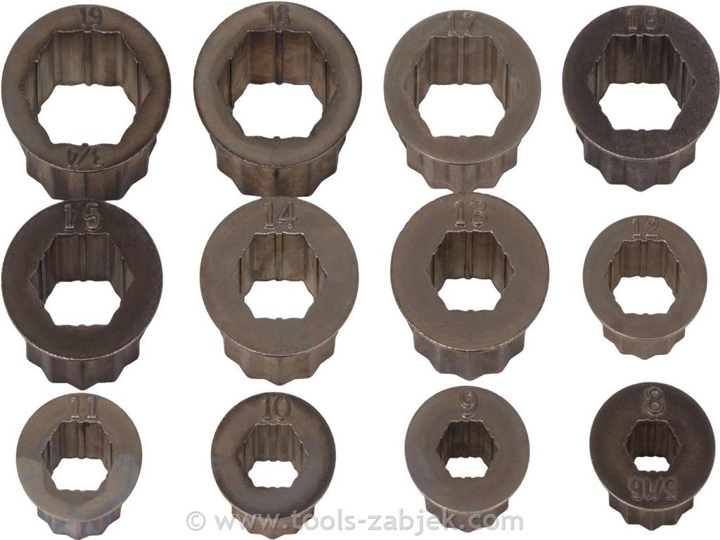 Puller for rounded nuts and bolts; 12-piece WELZH