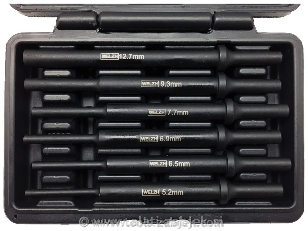 Pin punch set for air hammers WELZH
