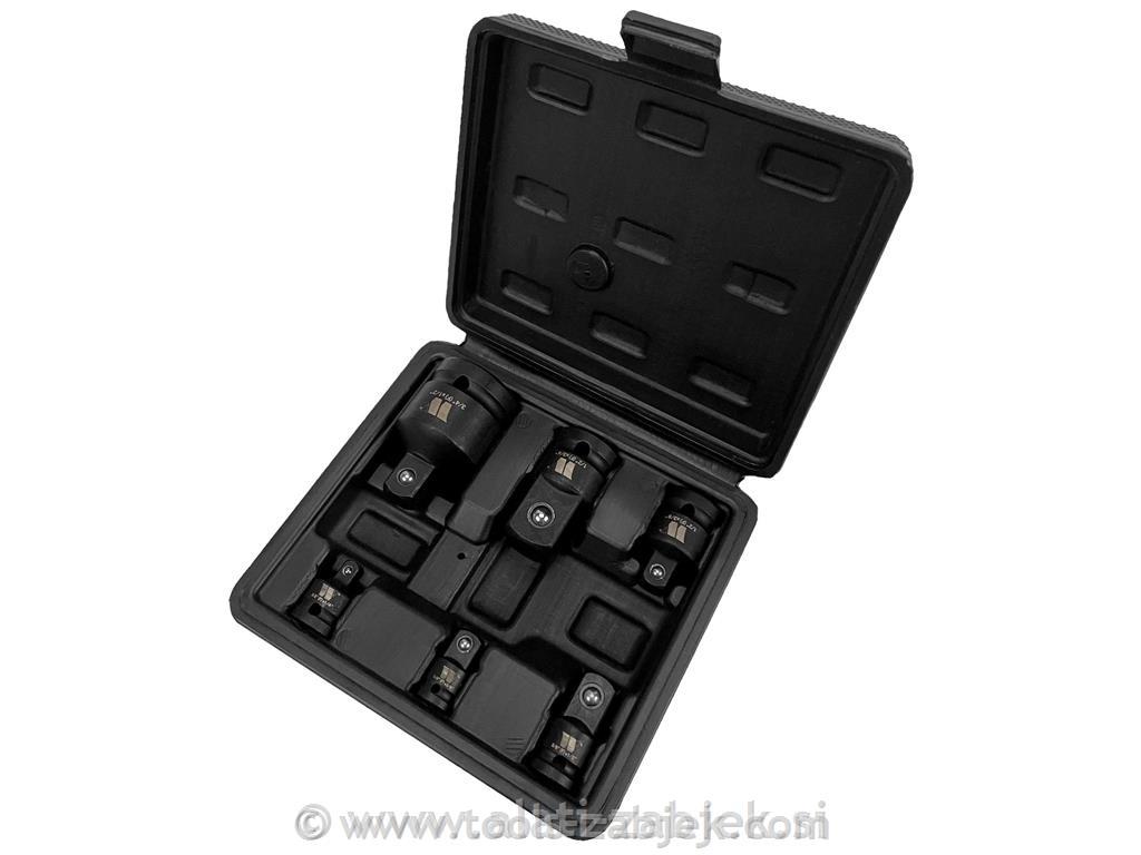 Adapter Set; 8-Piece Set Impact,1/4''dr-1''dr WELZH