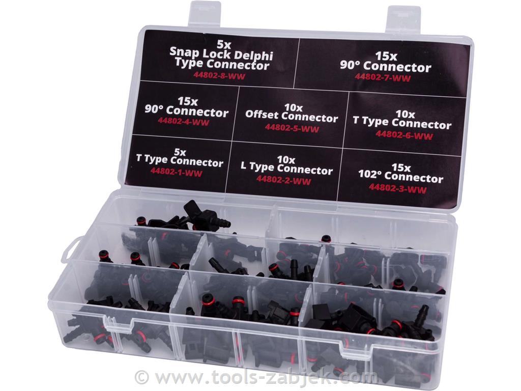 Assorted Popular Fuel Line Connectors 85-piece WELZH