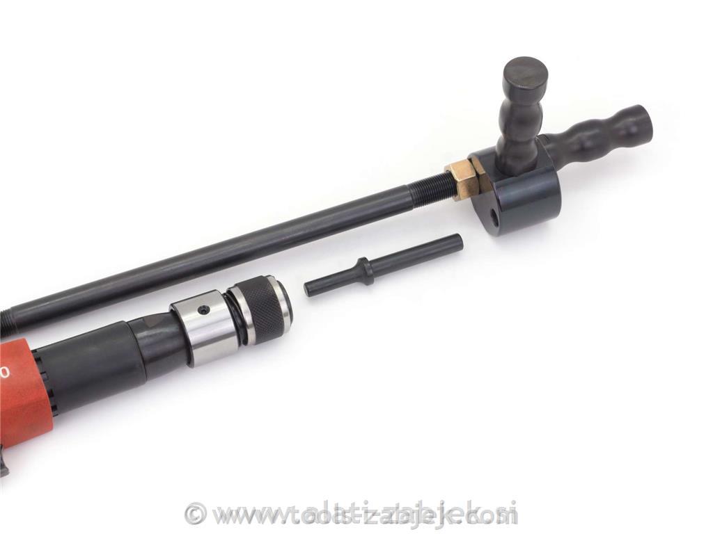 Vibration hammer and 14-piece set of special adapters WELZH