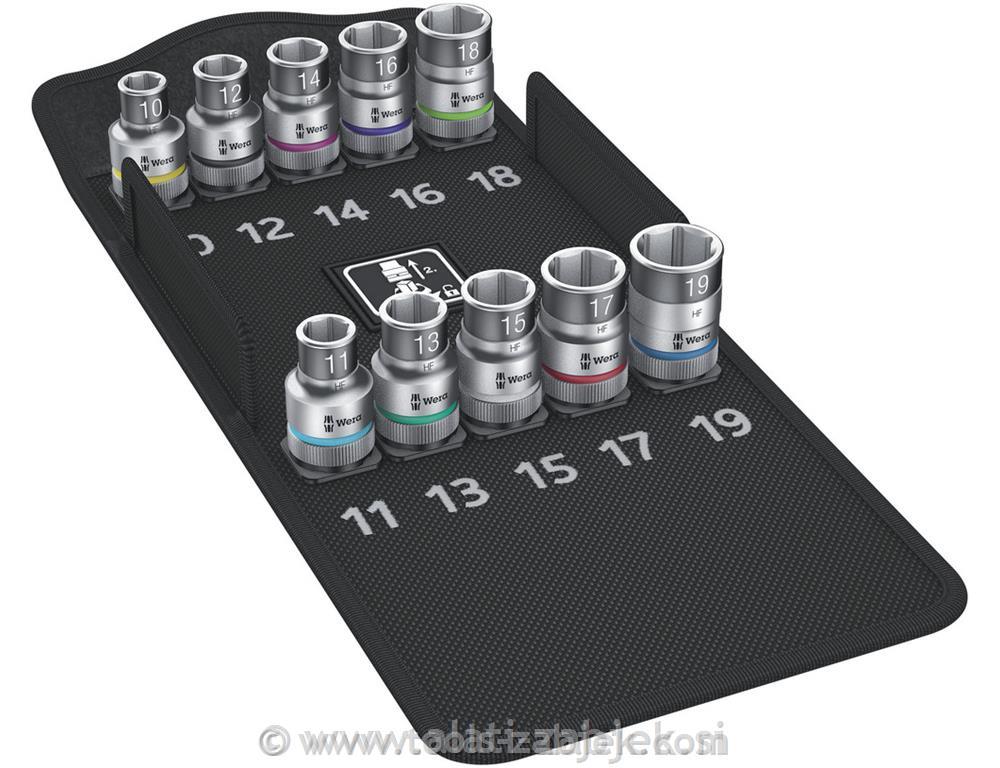 Set of Zyklop 1/2" 8790 HMC HF 1 socketattachments WERA