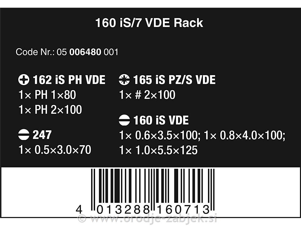 7-piece set of VDE screwdrivers 160 i/7 WERA
